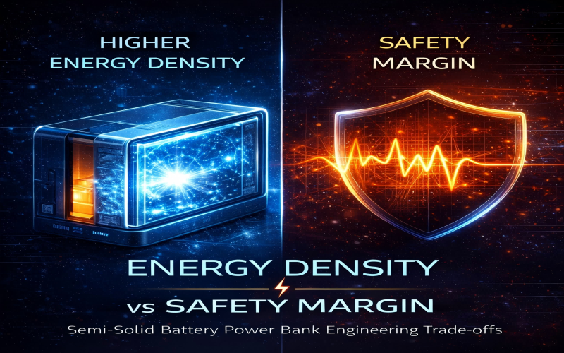 Semi-Solid Battery Power Bank Energy Density vs Safety