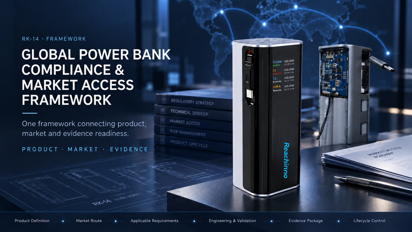 Reachinno RK-14 global power bank compliance and market access framework.