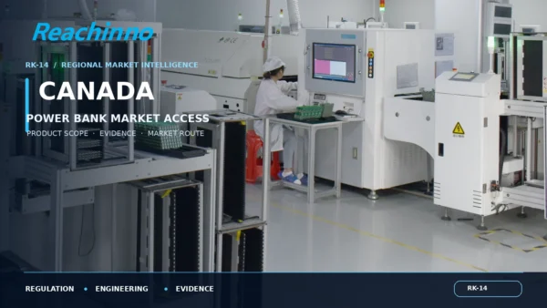 Reachinno power bank engineering and market-access workspace for Canadian market readiness under the RK-14 framework.